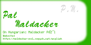 pal maldacker business card